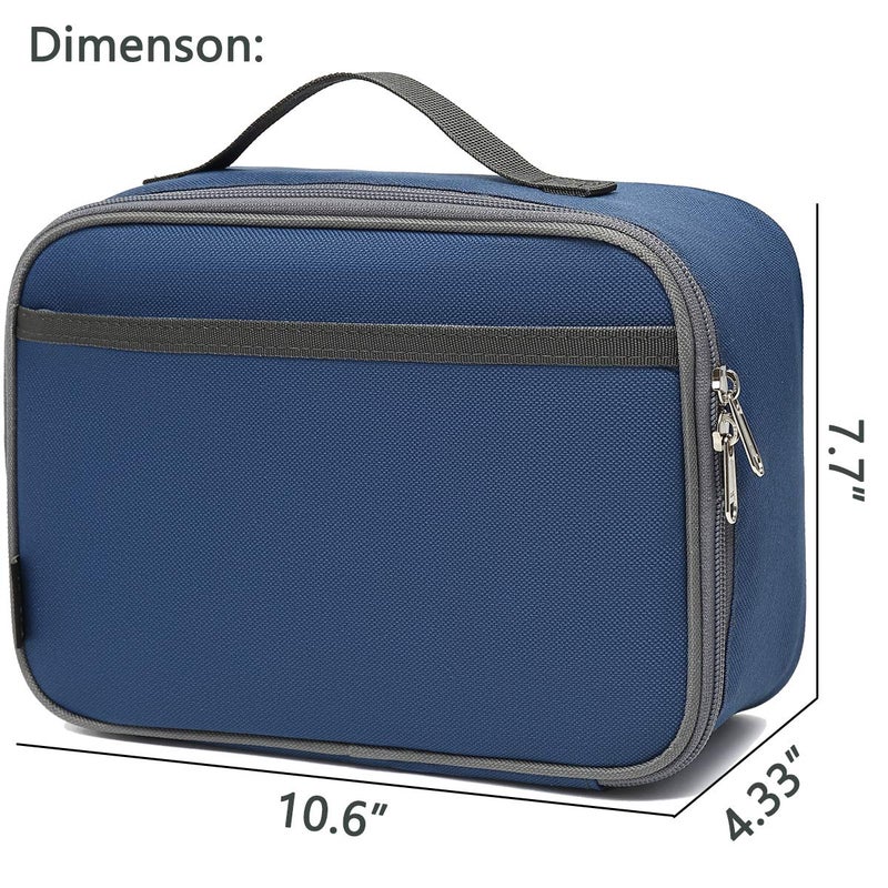 FlowFly Kids Lunch box Insulated Soft Bag Mini Cooler Back to School Thermal Meal Tote Kit for Girls, Boys,Cyan - Image 3